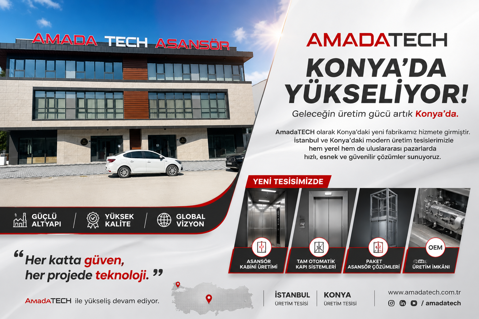 AmadaTECH Asansör Konya Fabrika